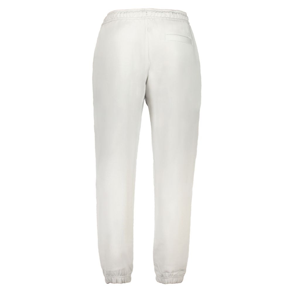 Pantalon de survêtement gris en coton pour homme de la marque Calvin Klein, confortable et décontracté.