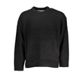 Pull homme Calvin Klein en coton noir, style simple et élégant, avec logo discret sur la poitrine.