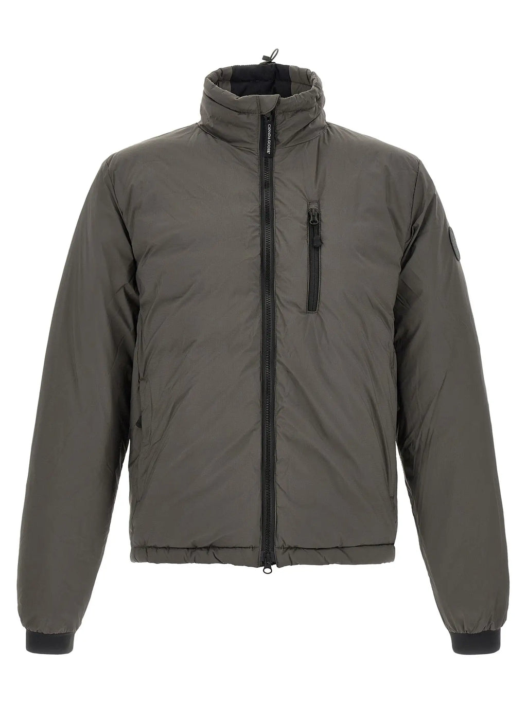 Veste matelassée canada goose bicolor longueur complète en polyamide vert olive foncé avec fermeture éclair noire et bordures