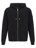 Canada Goose black cotton sweatshirt zip-up hoodie with soft fleece exterior silver zipper and two front pockets