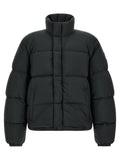 Veste canada goose noire polyamide longue matelassée avec col montant en duvet pour temps froid