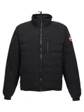 Veste canada goose noire en polyester avec col montant et poche poitrine zippée en duvet canada goose