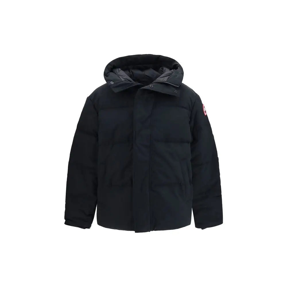 Canada goose parka noire en polyester recyclé avec capuche et design matelassé type doudoune