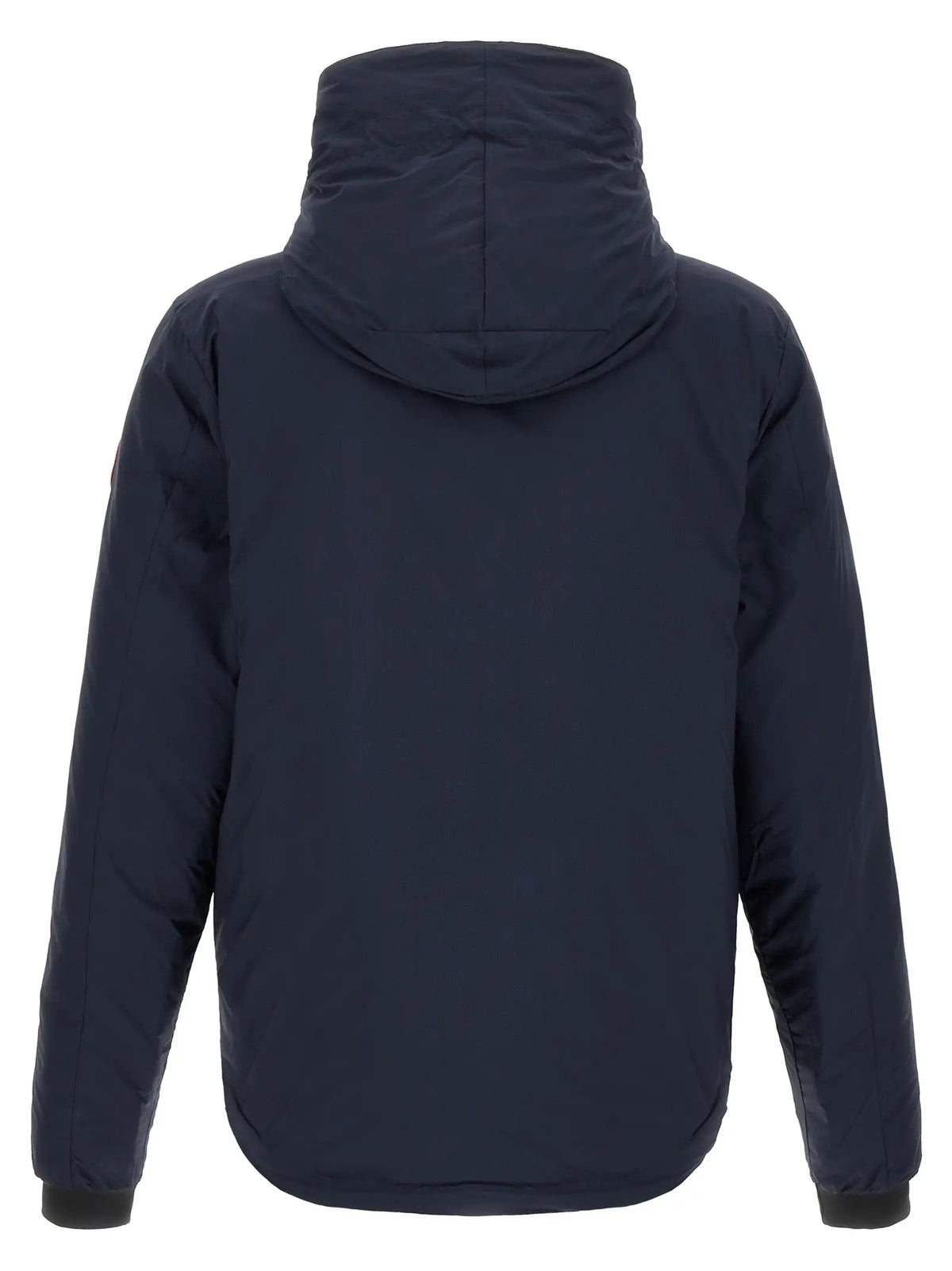 Veste canada goose bleu marine en polyamide avec capuche matelassée pleine longueur