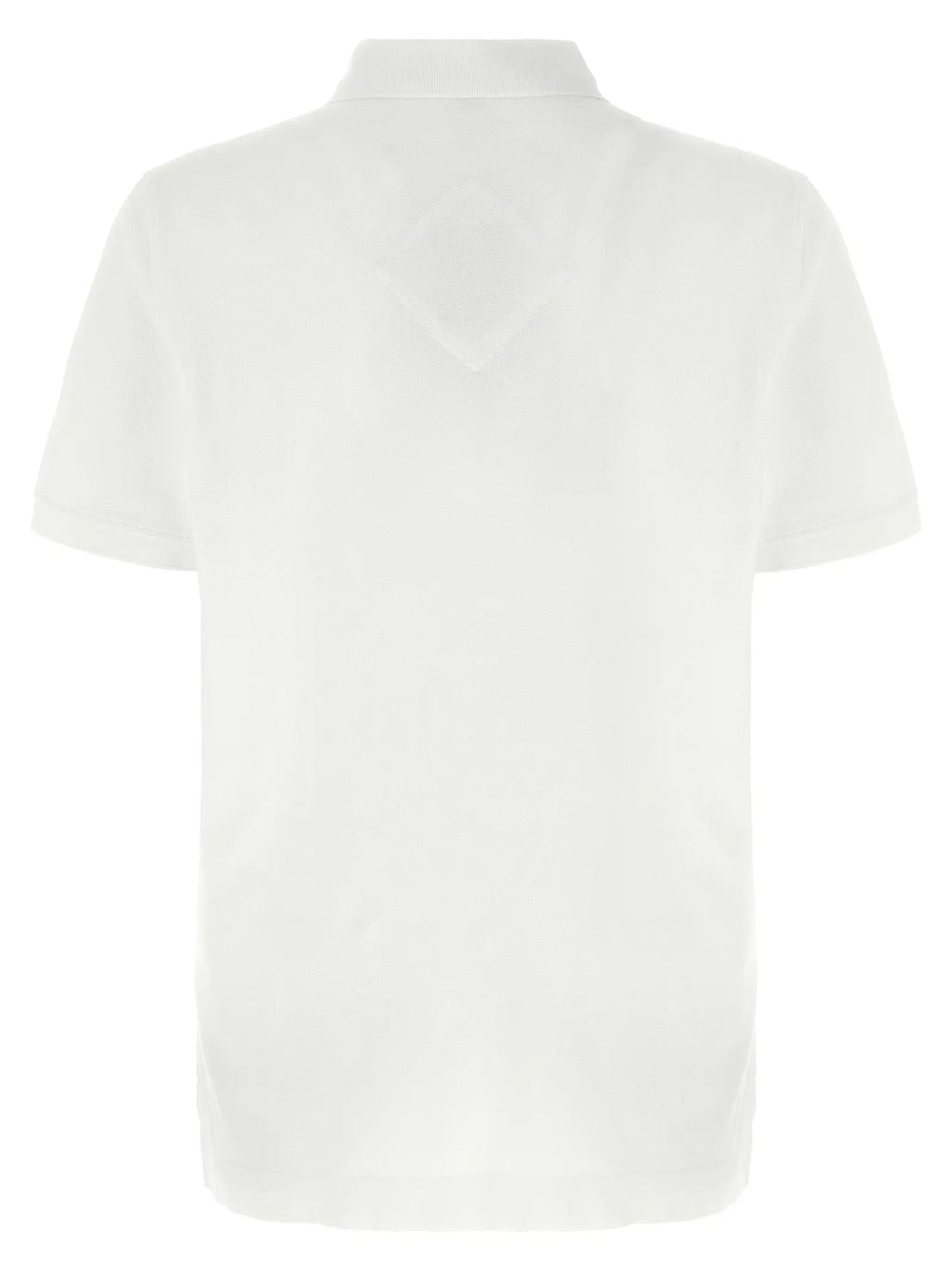 White cotton polo shirt canada goose avec col classique et tissu texturé subtil manches courtes