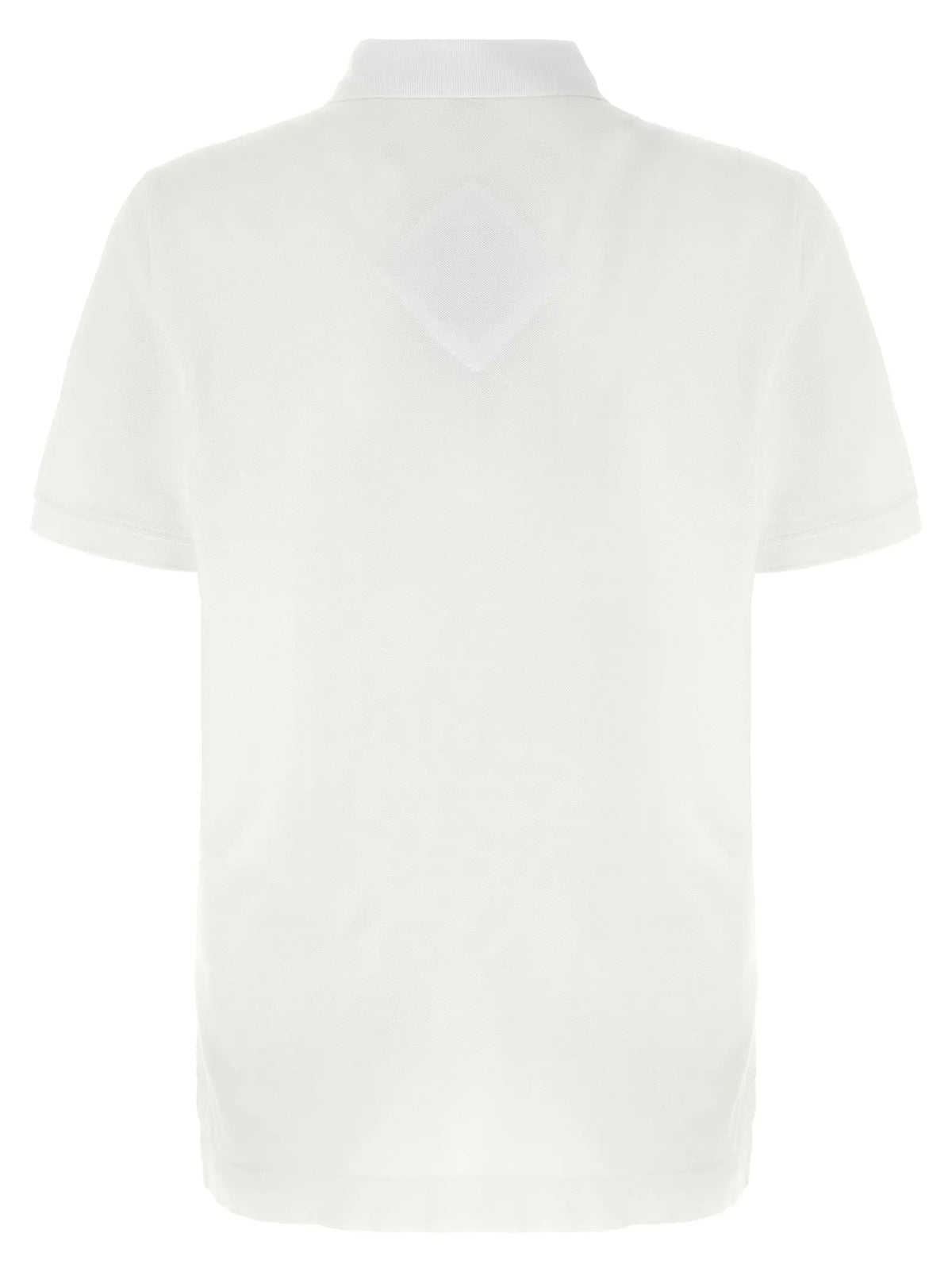White cotton polo shirt canada goose avec col classique et tissu texturé subtil manches courtes