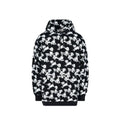 Sweatshirt coton noir celine avec motif répétitif de chiots dalmatiens blancs sur tout le vêtement