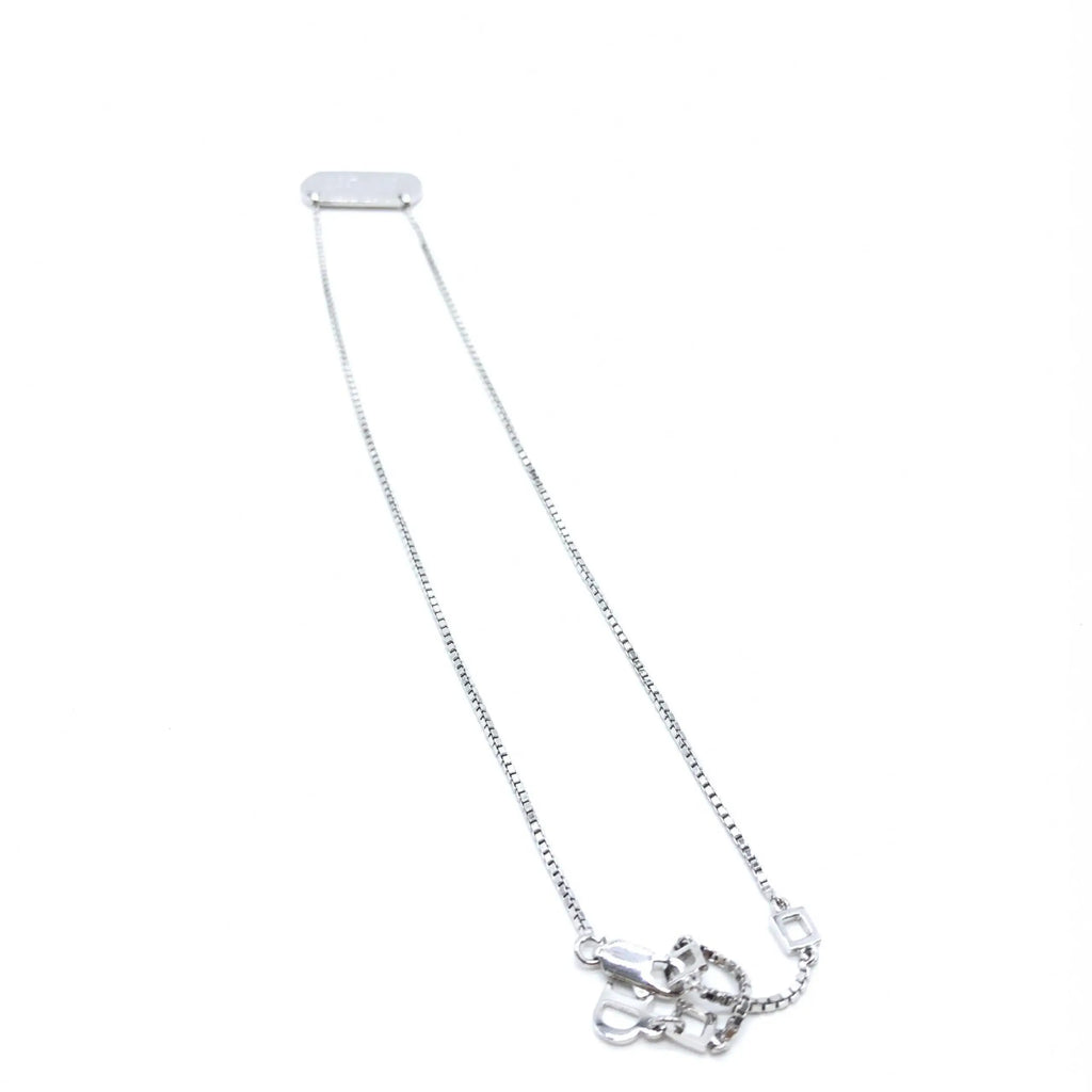 Collier christian dior en argent sterling 925 avec chaîne argentée et pendentifs clés entrelacées art déco