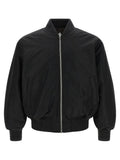 Veste bomber diesel noire en polyamide avec fermeture éclair argentée et logo brodé discret sur la poitrine gauche
