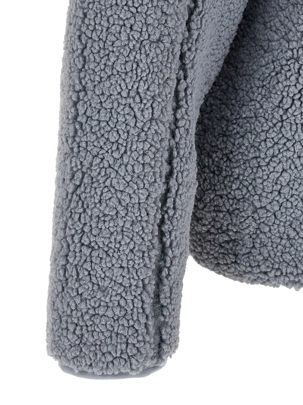 Manche de veste diesel grise doublée sherpa en polyester avec finition pelucheuse douce et texturée