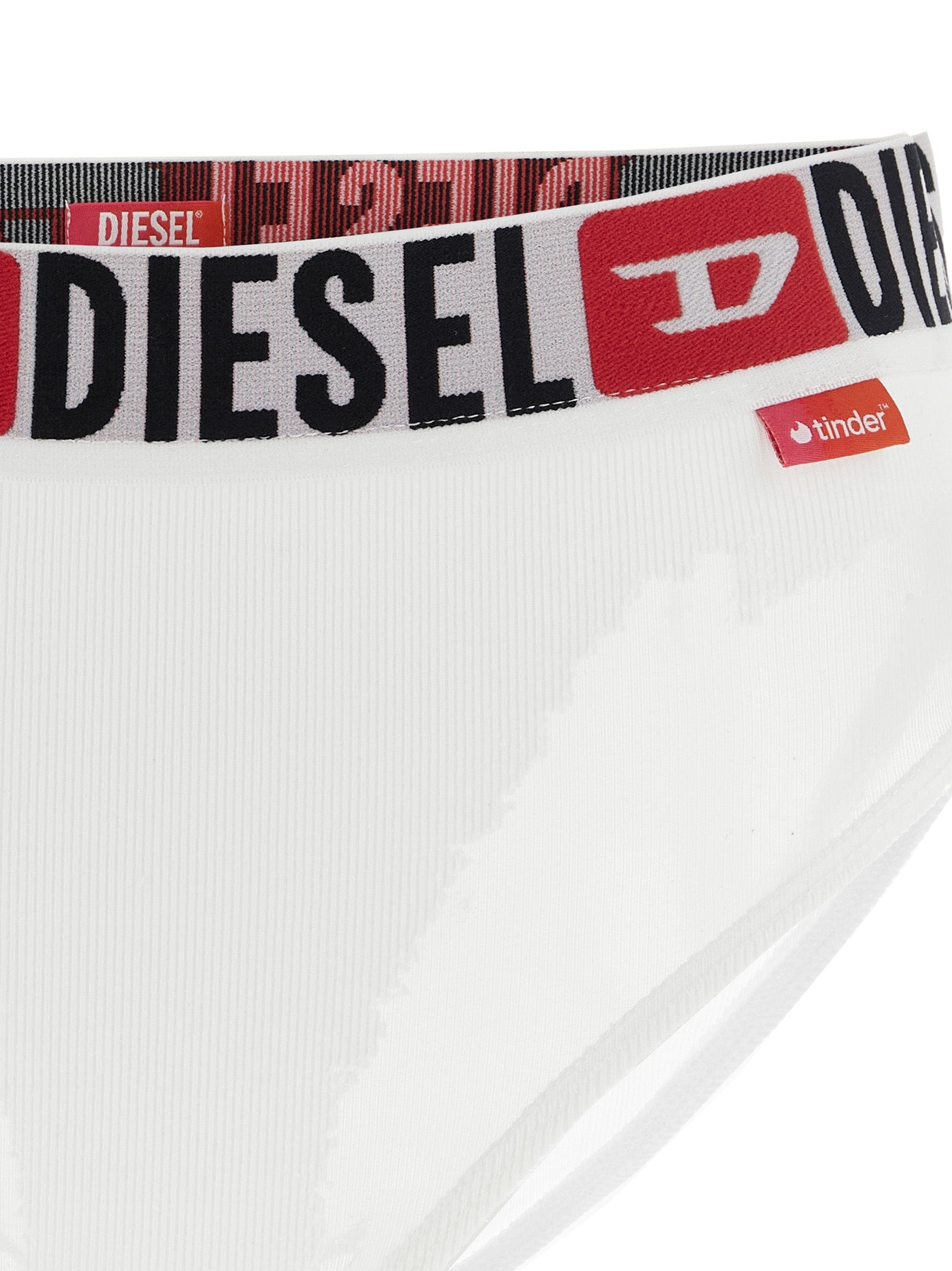 Caleçons blancs en coton de la marque Diesel, sous-vêtements masculins confortables et respirants.