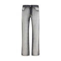 Jeans bootcut en coton gris de la marque Diesel, coupe classique, visibles détails et couture sur le devant.