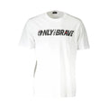 T-shirt homme diesel blanc en coton avec motif noir only the brave globe et étoile rouge