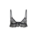 Soutien-gorge en coton noir Dolce & Gabbana avec détails élégants, vue de face montrant la matière et la coupe.