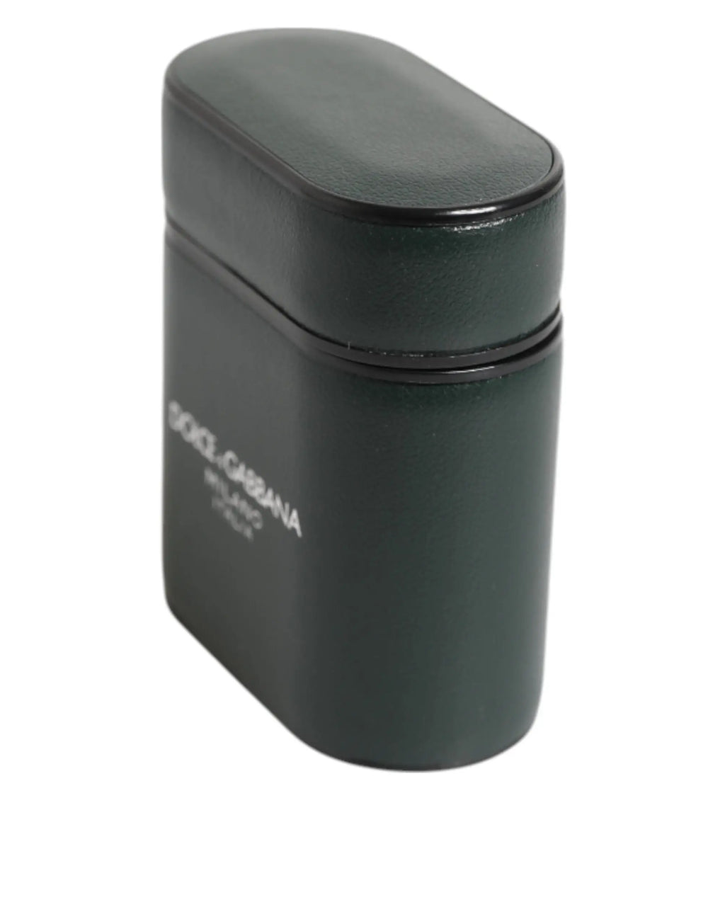 Étui pour airpods dolce & gabbana vert foncé en cuir de veau avec logo army green pour parfum dolce