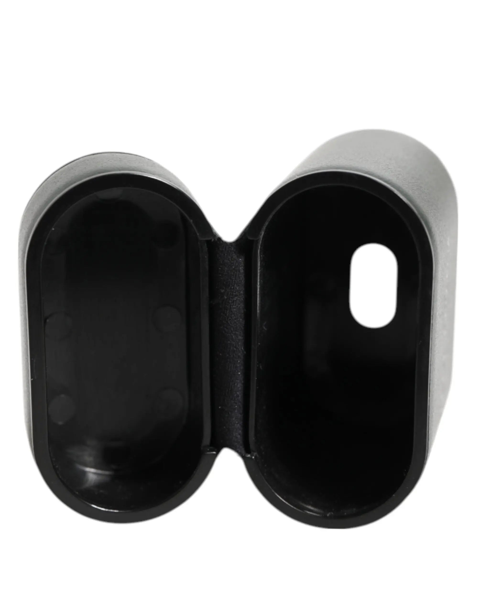 Boîtier noir en plastique pour écouteurs sans fil avec découpe ovale pour dolce & gabbana army green cuir calfskin