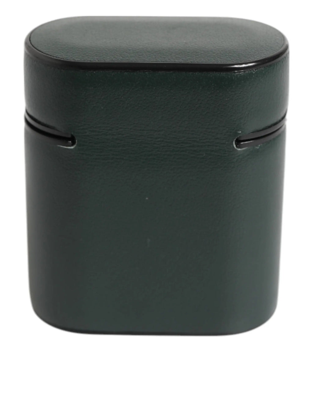 Étui vert armée en cuir de veau dolce & gabbana pour airpods avec logo et fermeture à clapet