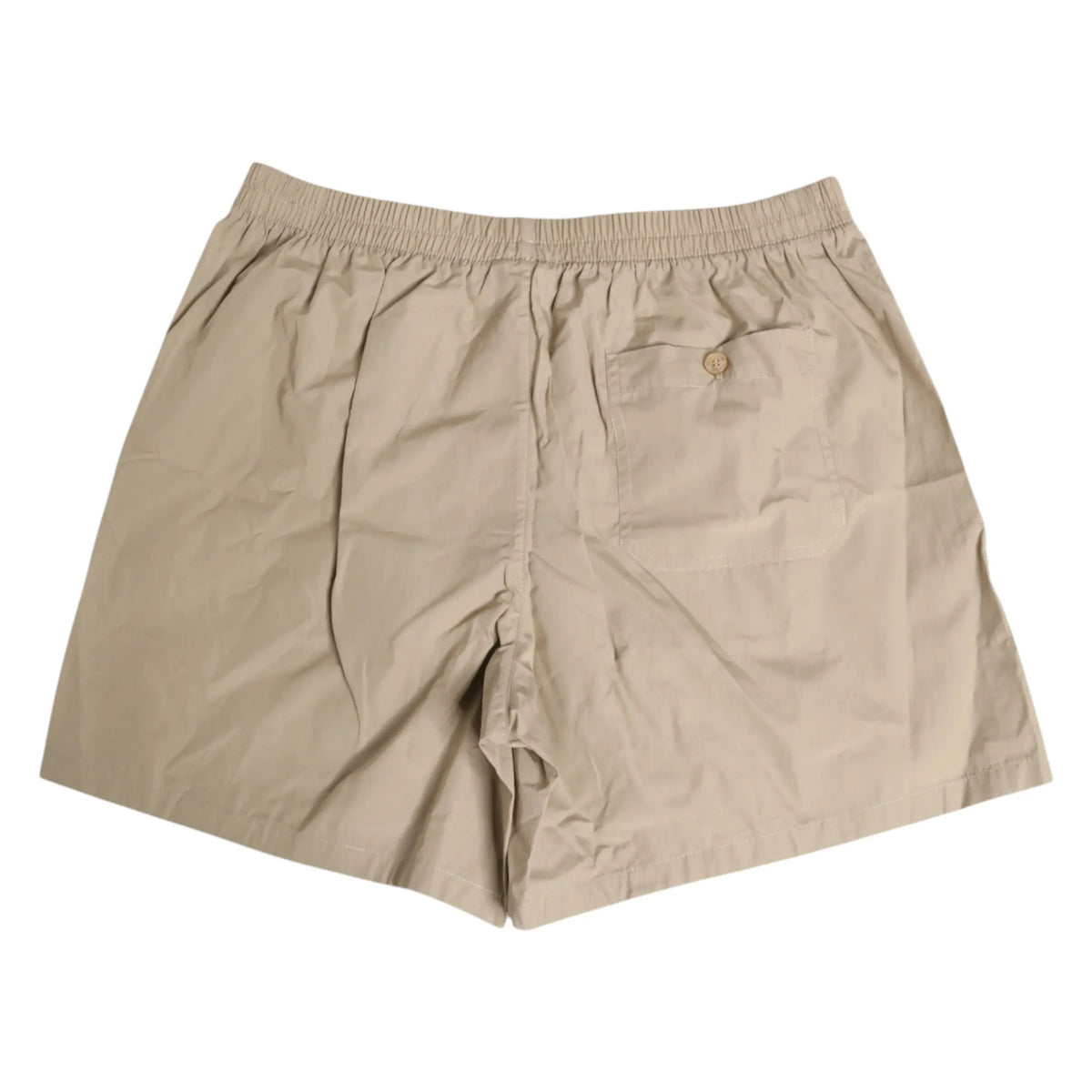 Beige coton boxer regular dolce & gabbana vu de dos avec taille élastique et poche arrière boutonnée