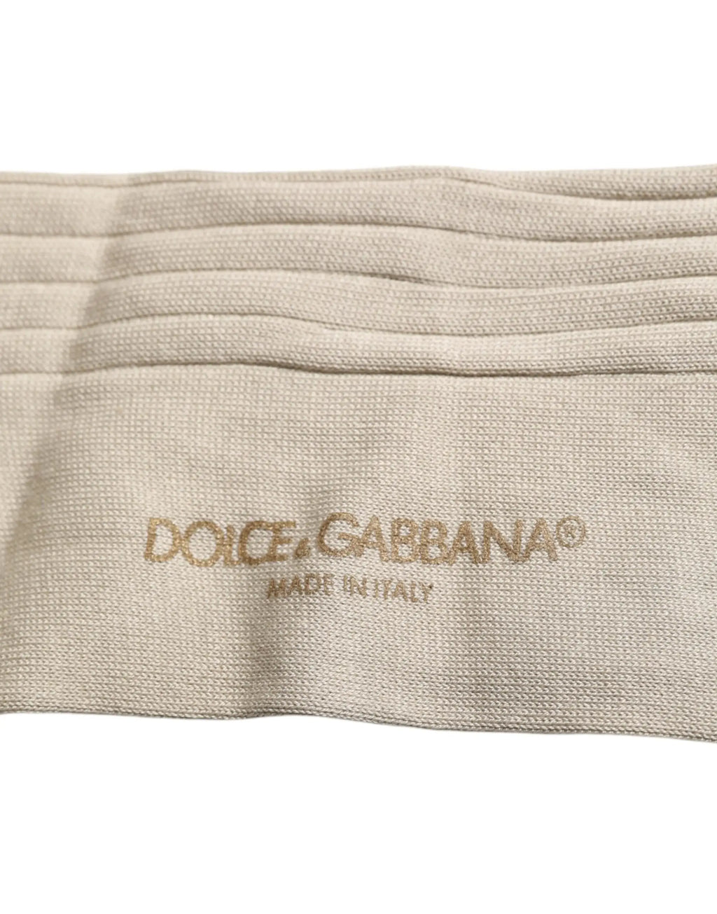 Portefeuille beige dolce gabbana en tissu avec coutures horizontales et marquage made in italy pour accessoires mode