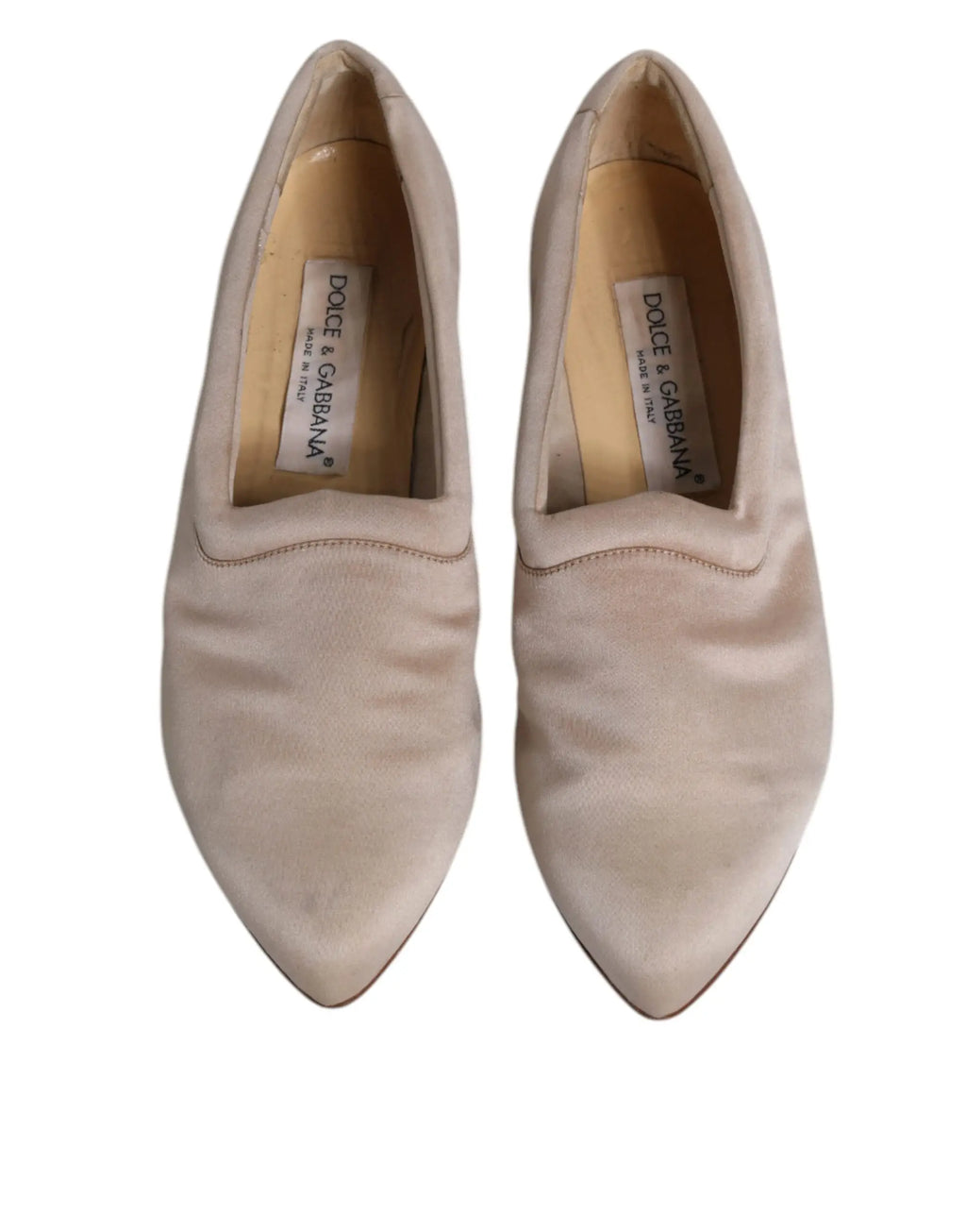Beige slip-on ballerina flats by dolce & gabbana in suede fabric for elegant casual wear