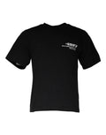 Dolce & Gabbana t-shirt noir en coton manches courtes avec logo et texte amore blanc sur la poitrine