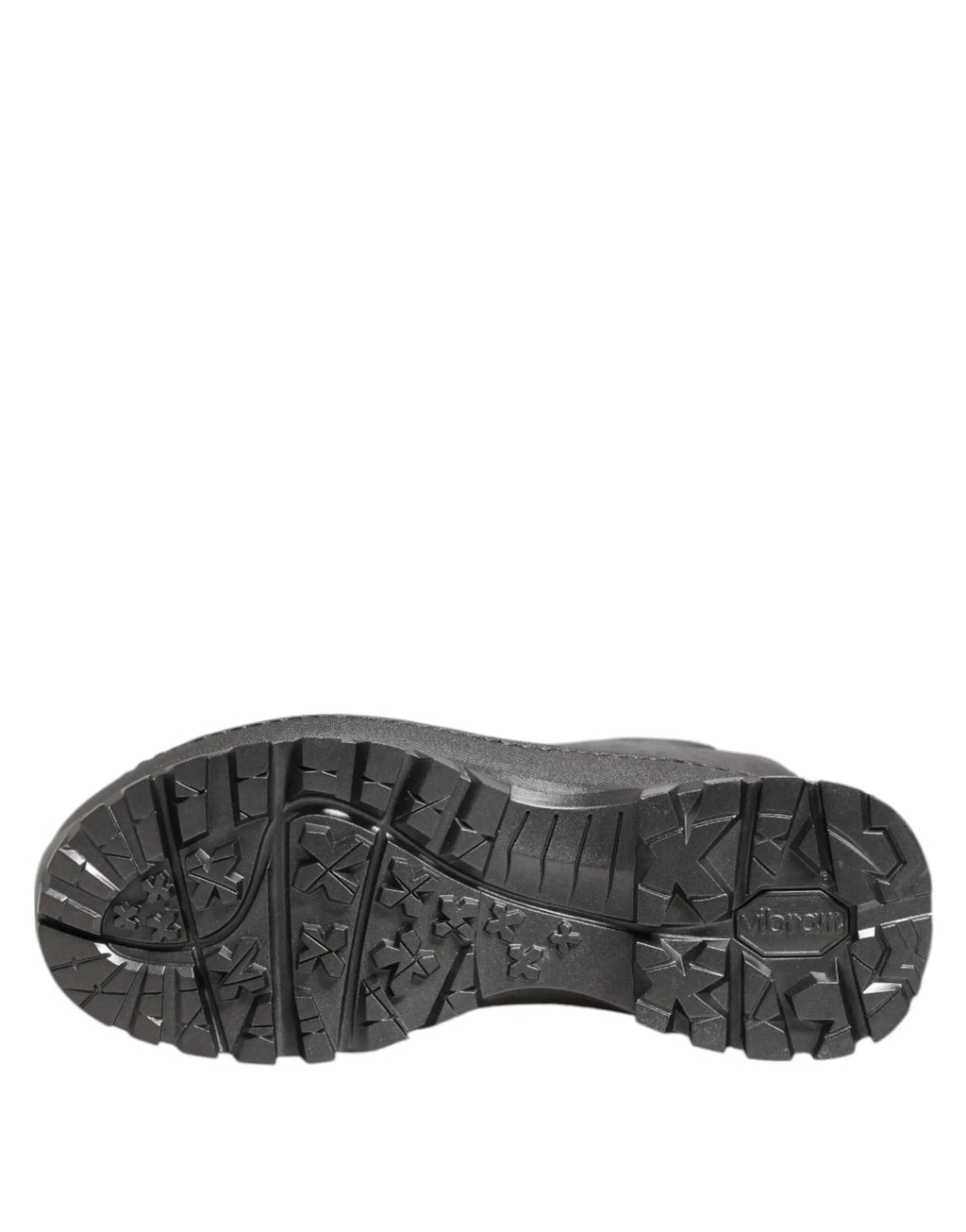 Semelle extérieure en caoutchouc noire avec motif de crampons profonds et logo talon embossé des bottes pluie dolce & gabbana argento