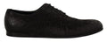 Dolce & gabbana chaussure oxford homme en cuir caïman noir avec embossage crocodile et lacets