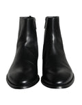 Dolce & gabbana bottines homme en cuir de veau noir avec design minimaliste et fermetures éclair discrètes