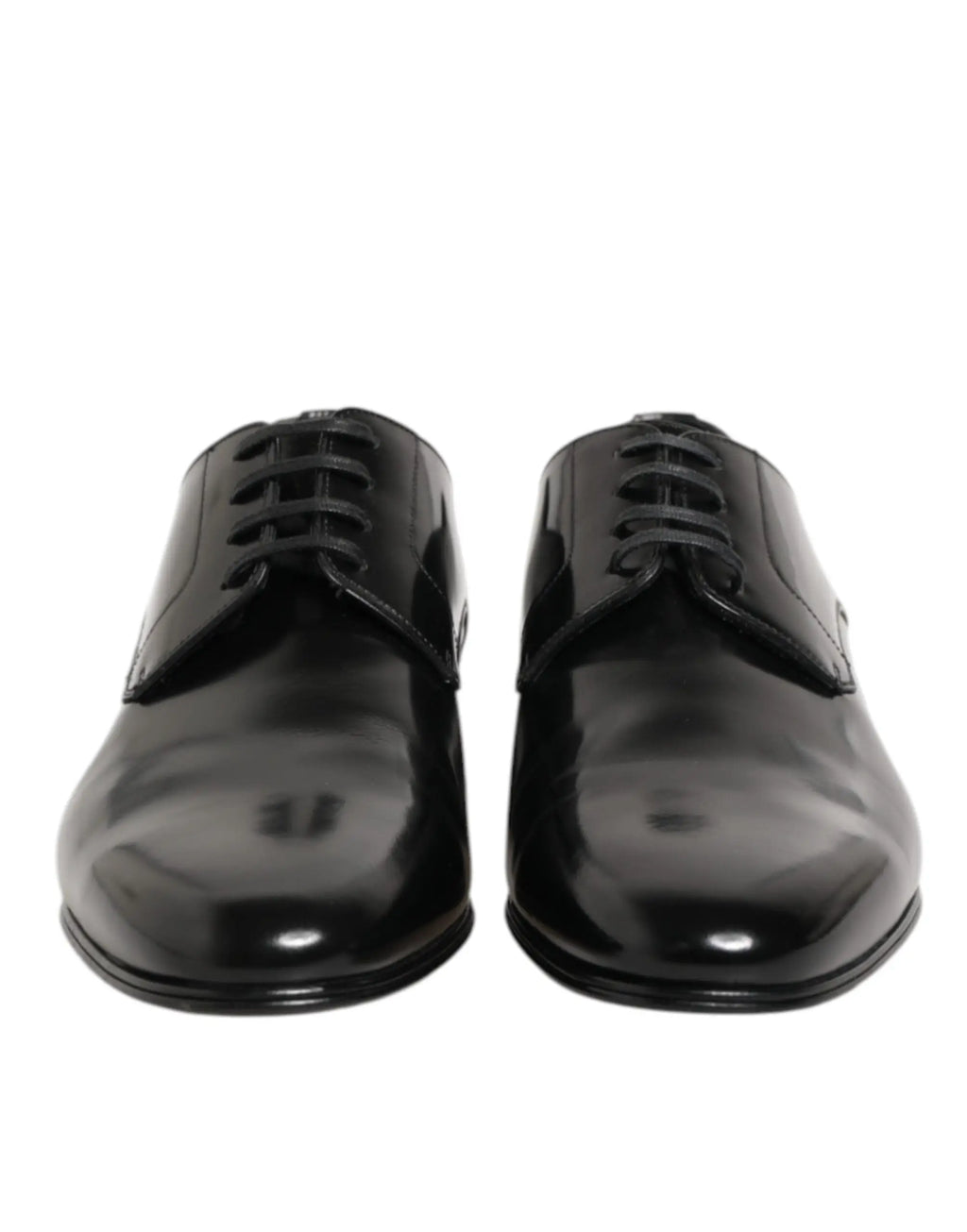 Dolce & gabbana derby homme en cuir de veau noir avec finition brillante et design classique oxford en cuir verni