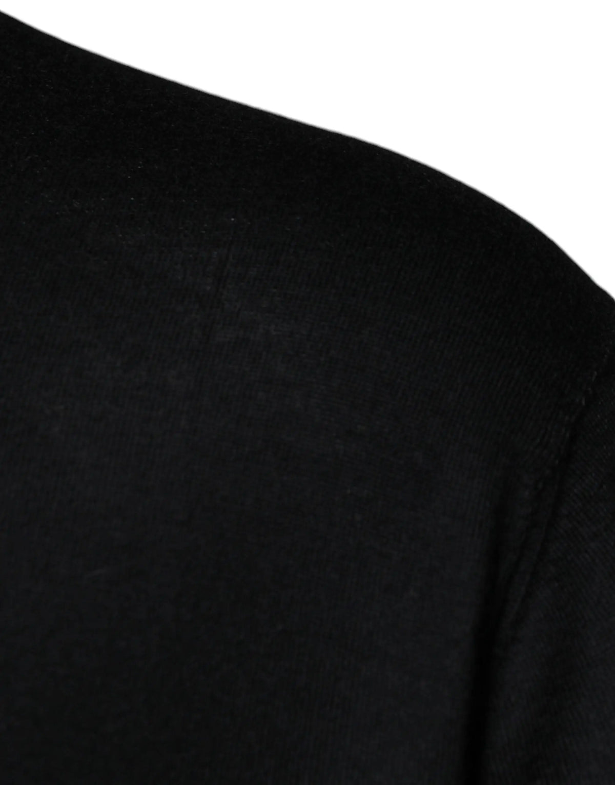 Dolce & gabbana pull en cachemire noir avec col rond et couture dépaule lisse et sans coutures