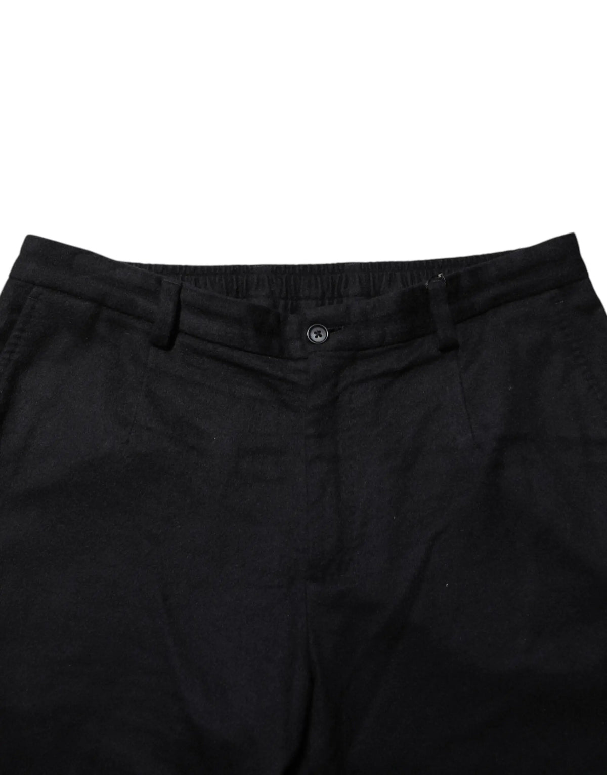Pantalon noir en coton dolce & gabbana avec ceinture boutonnée pour homme en cachemire habillé formel
