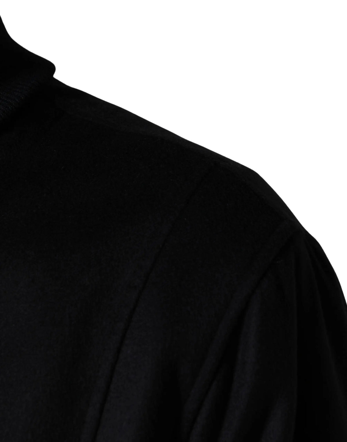 Veste boutonnée en cachemire noire dolce & gabbana avec tissu lisse ajusté et coutures discrètes