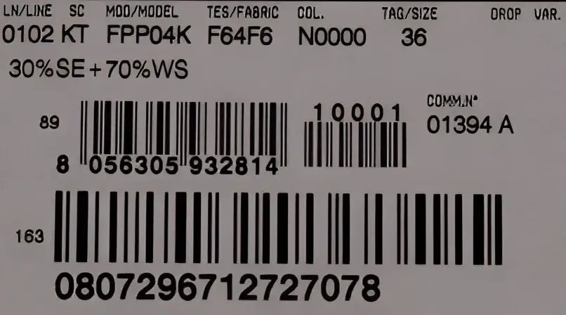 Étiquette de code-barres au dos des collants dolce & gabbana noirs en cachemire et soie stretch taille 36