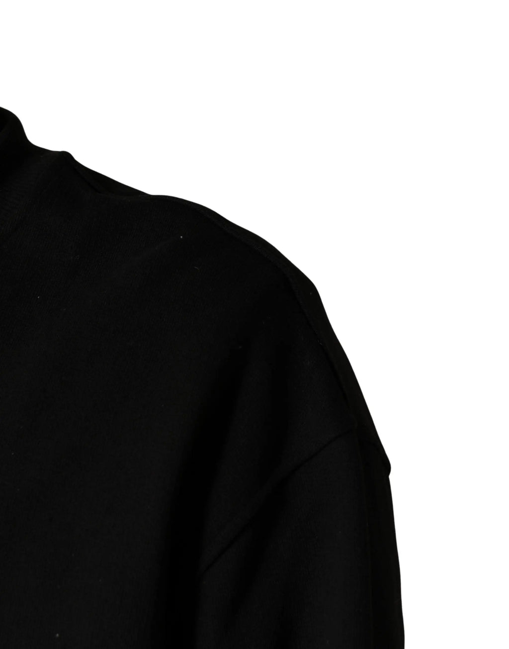 Dolce & gabbana sweat-shirt en coton noir col montant avec tissu doux et lisse