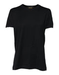 T-shirt dolce & gabbana noir en coton avec col rond et manches courtes imprimé dg