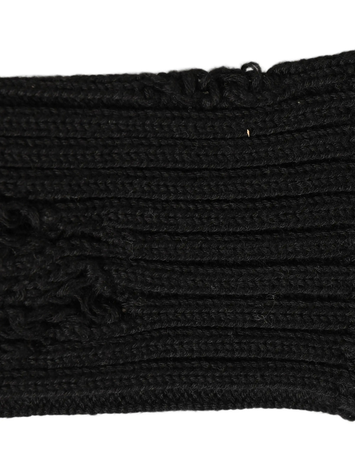 Dolce & gabbana chaussettes accessoires en coton noir avec motif côtelé et bords effilochés mi-mollet