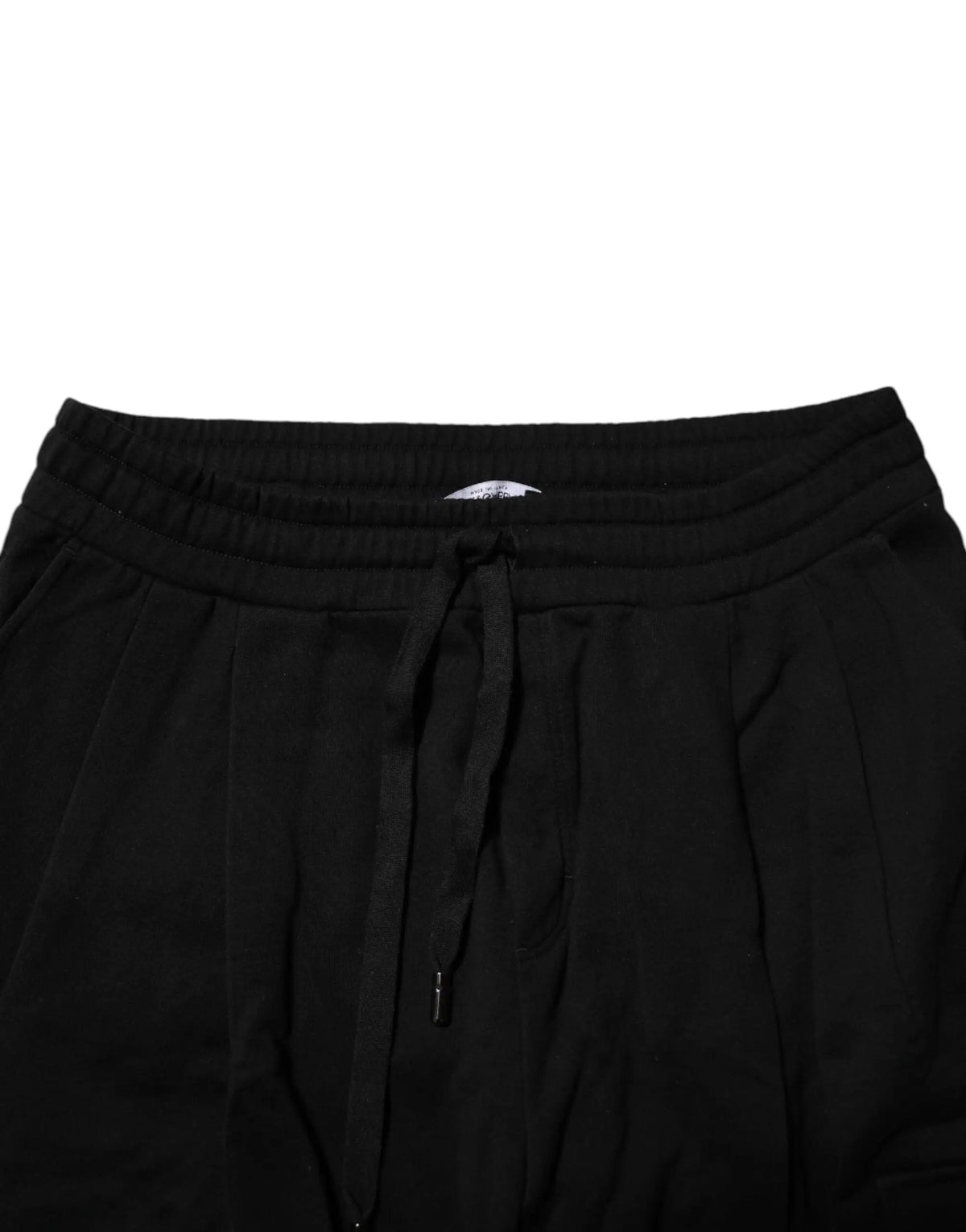 Pantalon de jogging dolce gabbana noir en coton avec taille élastique et tissu doux extensible