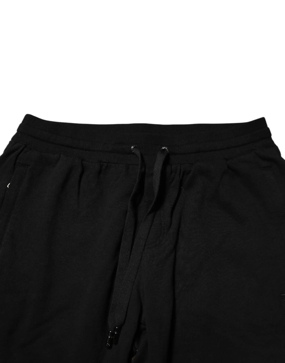 Pantalon de jogging pour homme dolce & gabbana noir en coton avec taille côtelée et poches latérales discrètes