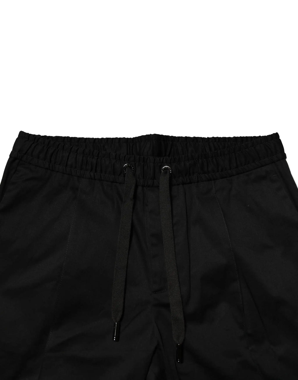 Pantalon jogger dolce gabbana noir en coton taille mi-haute avec taille élastique et liens assortis en tissu