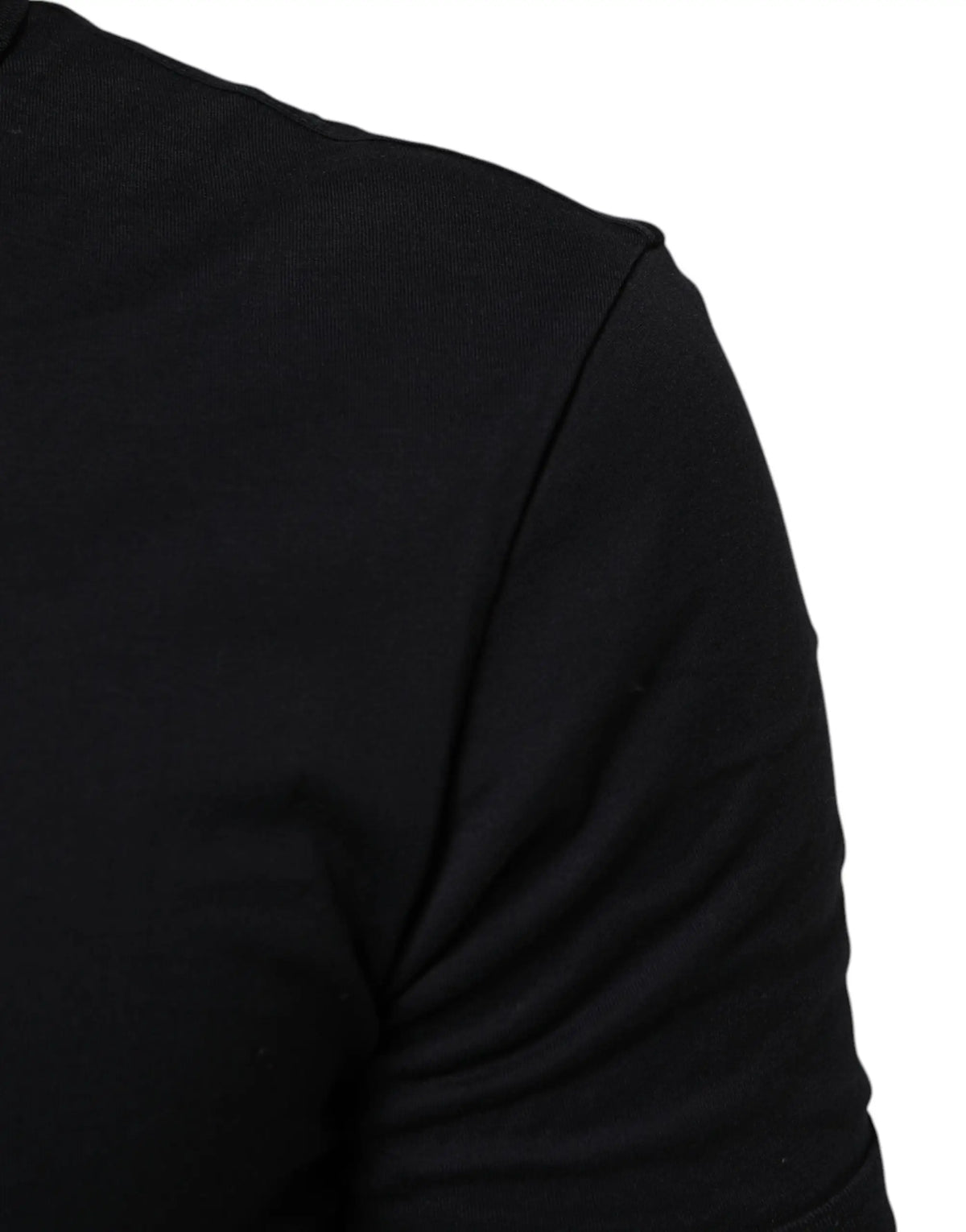 T-shirt dolce & gabbana homme noir en coton avec col v et tissu lisse ajusté manches courtes