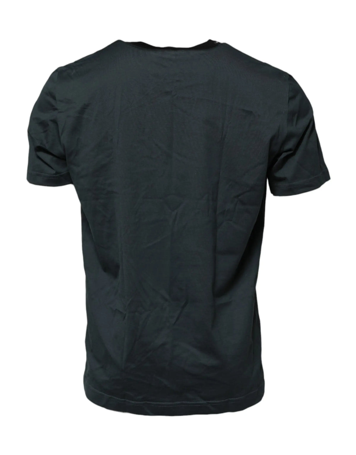 Dolce & gabbana t-shirt noir en coton manches courtes imprimé col rond simple