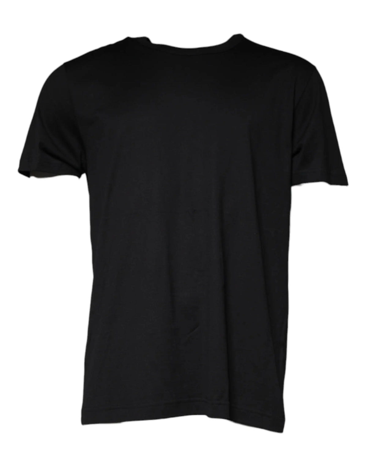 T-shirt dolce & gabbana noir en coton doux à manches courtes et col rond