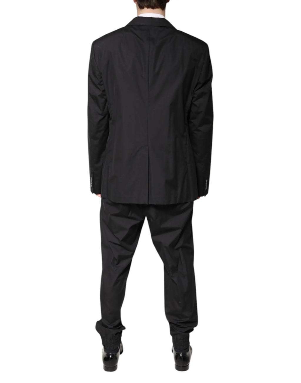 Veste de costume noire en coton dolce & gabbana avec coupe moderne et coutures discrètes
