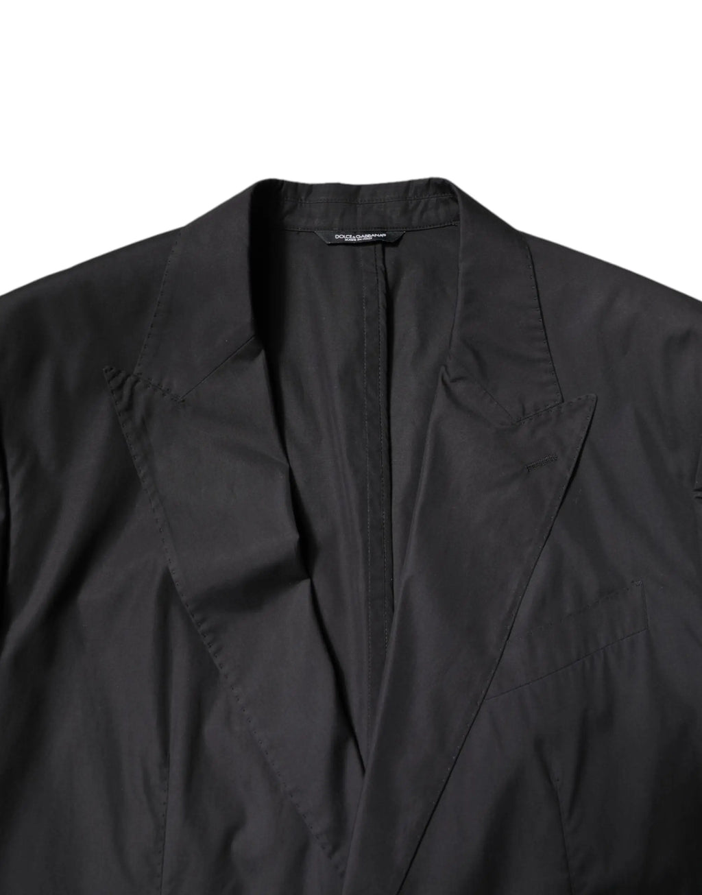 Blazer noir dolce & gabbana en coton avec design minimaliste et tissu lisse pour costume deux pièces