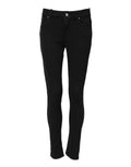 Jean skinny noir en coton dolce & gabbana avec design classique cinq poches et ferrures argentées