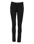 Jeans en denim noir dolce & gabbana en coton slim avec taille mi-haute et cinq poches classiques