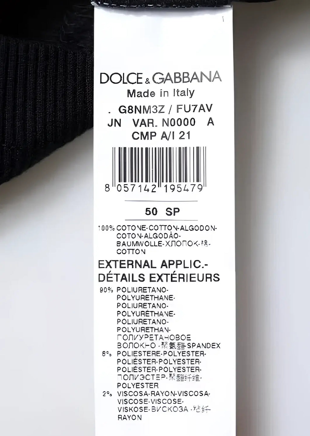 Étiquette en tricot côtelé noir dolce & gabbana sur débardeur sans manches noir en coton col rond