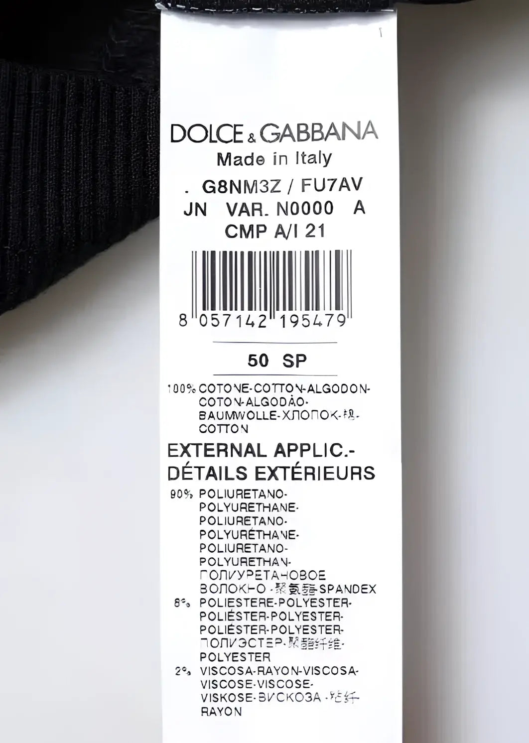 Étiquette en tricot côtelé noir dolce & gabbana sur débardeur sans manches noir en coton col rond