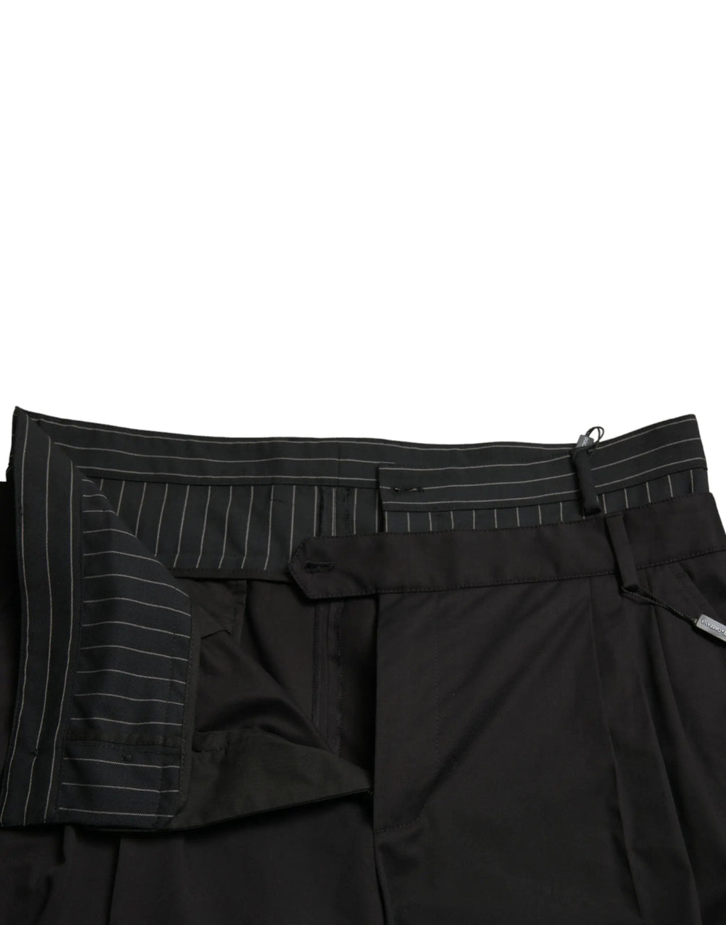 Dolce & gabbana bermuda cargo noir en coton stretch avec taille ajustée et doublure intérieure visible