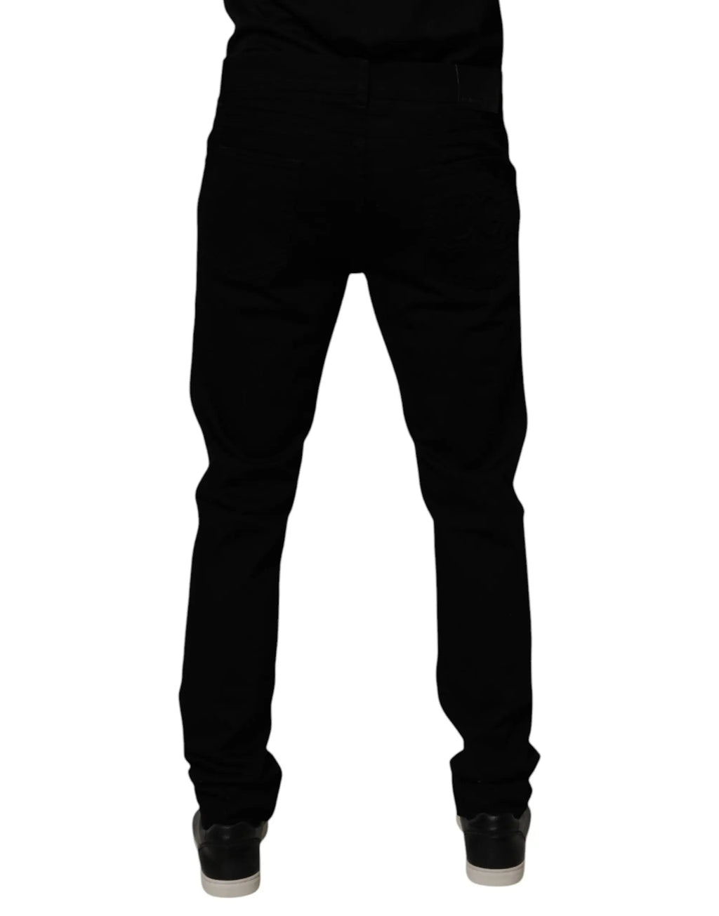 Jean slim homme dolce & gabbana noir en coton stretch avec coupe droite et coutures discrètes